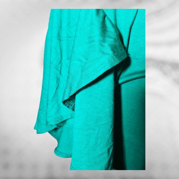 Kelly Green Ruffle Tulip-Hem Tie-Waist Flutter-Sleeve Dress  Size XXL NWOT - Picture 9 of 12